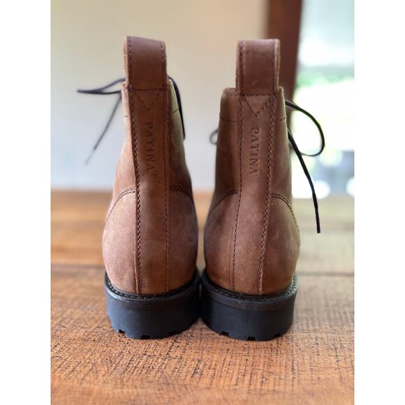 Mens Patina Brown Leather Handmade in Mexico Boots‎ Size 9 - Picture 4 of 8